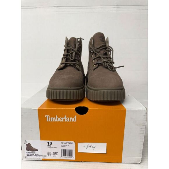-894 Timberland Greyfield Mid Lace Boot, Brown-US 10 Mens - Picture 1 of 5